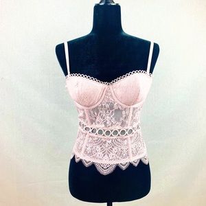 Victoria Secret Shimmery Pink Corset 32C
